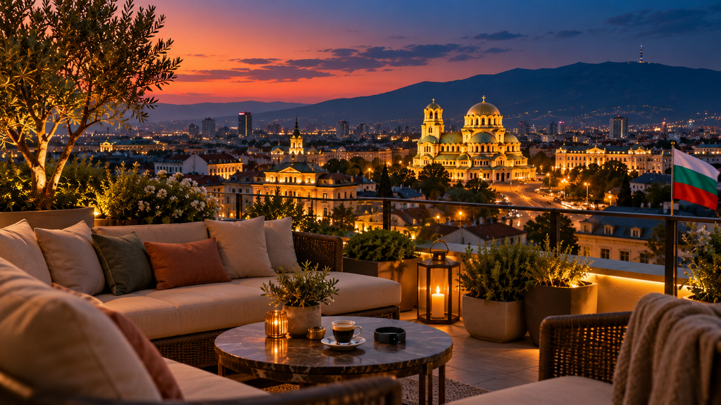 Icelandic-Speaking Customer Service Agent | Sofia, Bulgaria sofias gyldne tagterrasse med katedraludsigt